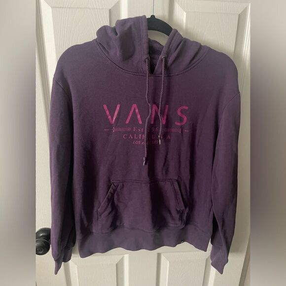 Vans Purple Hooded Sweatshirt Size Large - Picture 1 of 7
